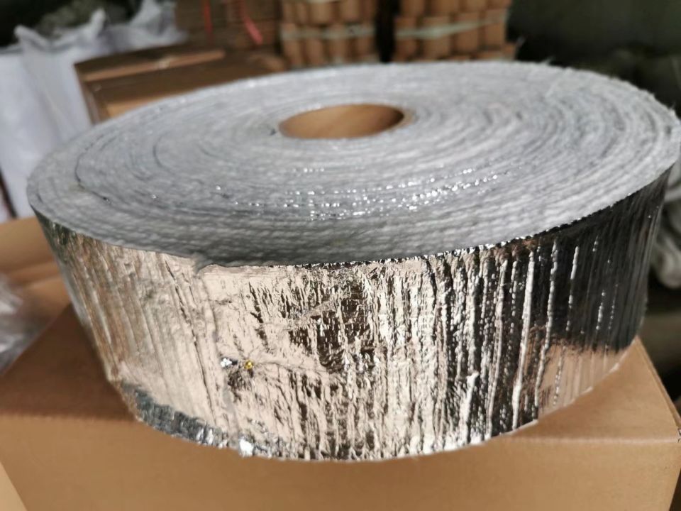 Ceramic fiber fabric with aluminum foil